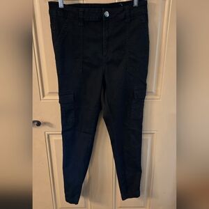 V.I.P Black Women's Cargo Jogger Pants
